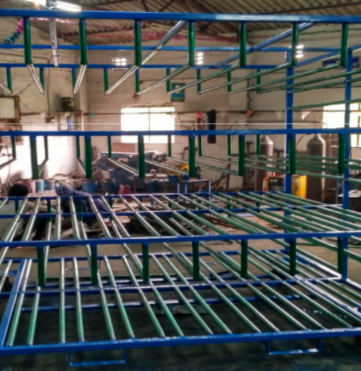Heavy-duty steel component rack for automotive parts